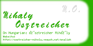 mihaly osztreicher business card